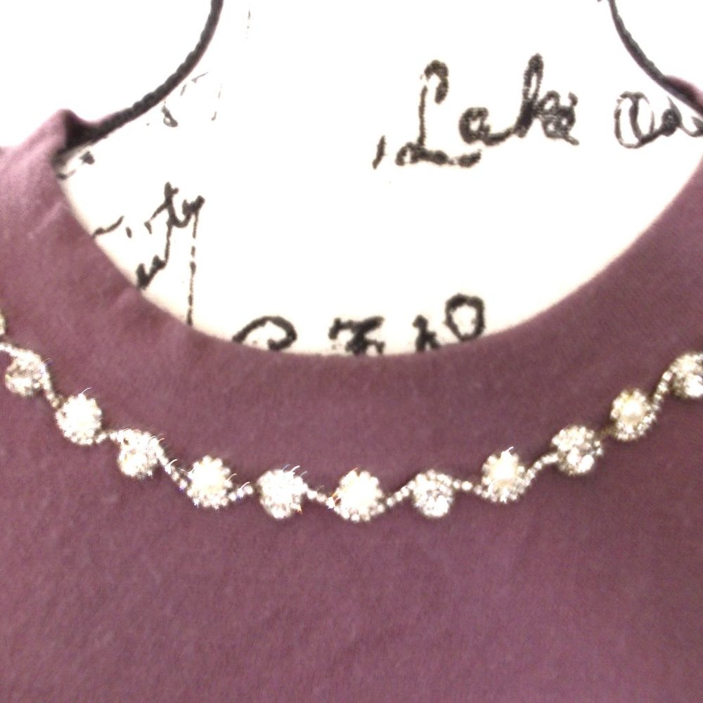 Liz Claiborne Sweater Rhinestone and Pearl Neckline 2X